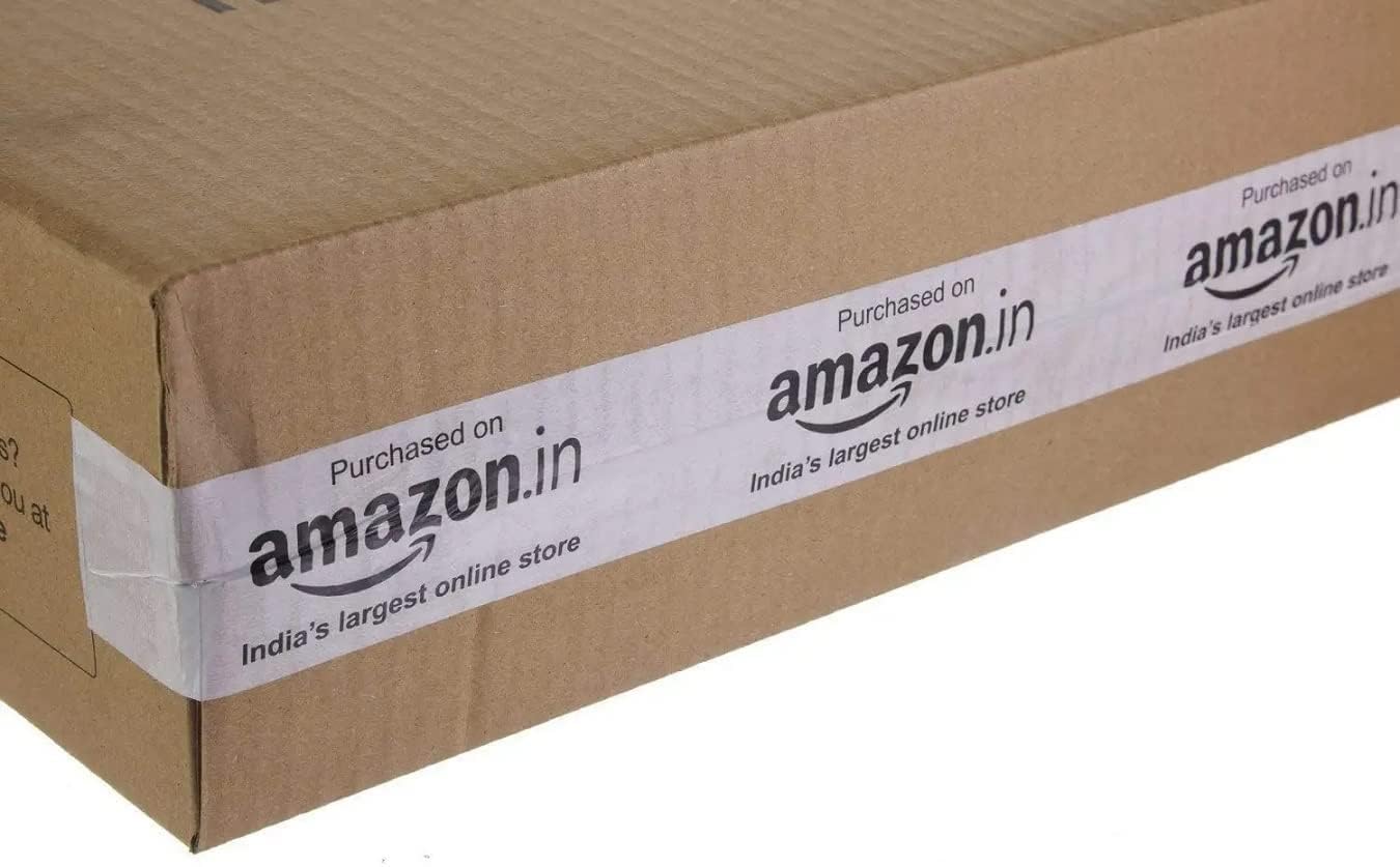 Ragi Packing Supply Amazon Printed Milky white Tape (2 inch, 65mtr), Strong Tape - 8107250811019 - All Products - 2 inch, Adhesive Tape, Branded Tape, Packaging Tape, Shipping Supplies