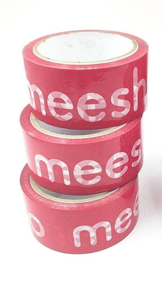 Ragi Packing Supply Meesho Printed Tape (2 inch, 65mtr), Strong Tape - 8107251040395 - All Products - 2 inch, Adhesive Tape, Branded Tape, Packaging Tape, Shipping Supplies