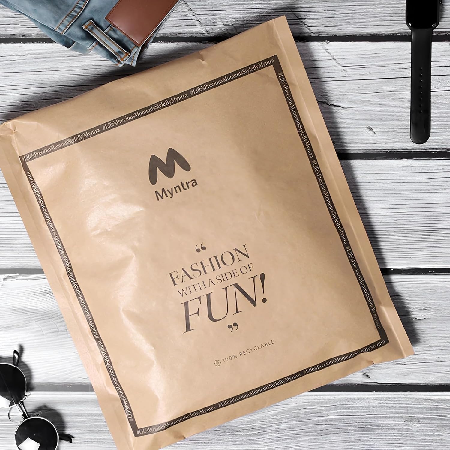 RAGI Packing Supply Myntra Paper Courier Bags Recycle Environment Eco-Friendly Biodegradable Postage Courier Envelope Pouch - 8107250679947 - All Products - Courier Bags, Packaging Materials, Shipping Envelopes, Tamper Proof