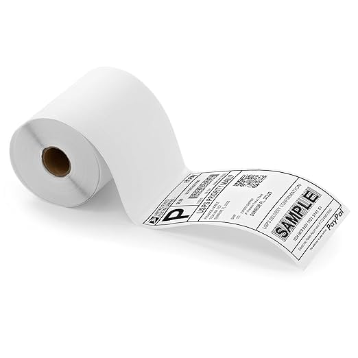 RAGI Packing Supply Thermal Roll 3 * 5 inches (75 * 125mm - 400 Label per roll) Barcode Labels Stickers - 8107250581643 - All Products - 3 * 5, Barcode Stickers, Shipping Labels, Thermal Labels, Warehouse Supplies