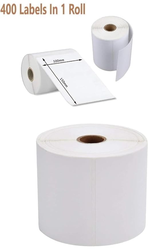 RAGI Packing Supply Thermal Roll 3 * 5 inches (75 * 125mm - 400 Label per roll) Barcode Labels Stickers - 8107250516107 - All Products - 3 * 5, Barcode Stickers, Shipping Labels, Thermal Labels, Warehouse Supplies